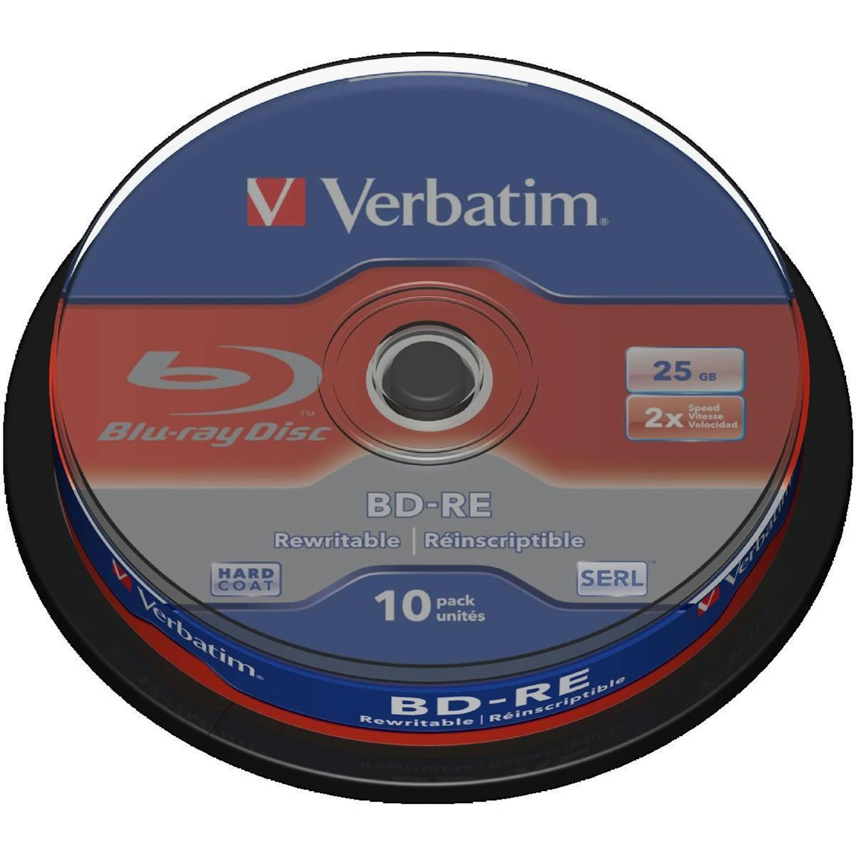 Verbatim Disques Blu-ray Réinscriptibles Verbatim BD-RE 25 Go 2x Pack de 10