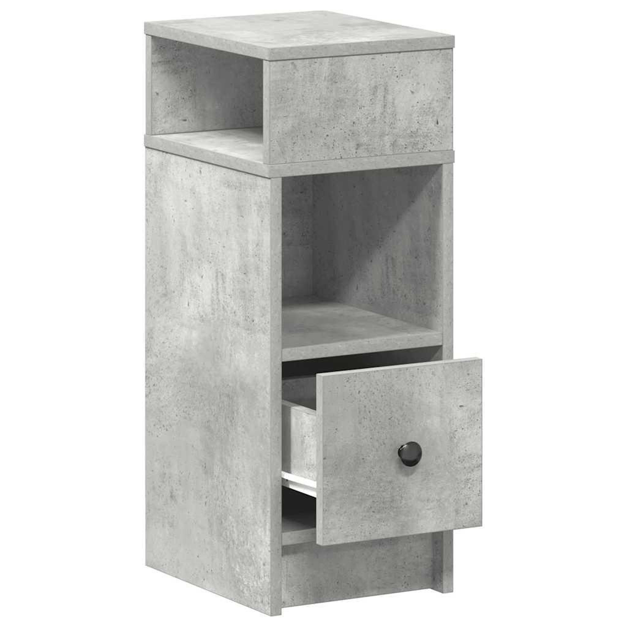 Voir la diapositive 5 : VIDAXL Tables de chevet 2 pcs avec tiroir gris beton 25x31x66 cm