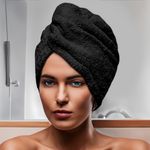 SOLEIL D'OCRE Serviette de bain pour la tête en coton 24x62 cm LAGUNE, par Soleil d'Ocre. Coloris disponibles : Jaune, Rouge, Blanc, Marron, Vert, Orange, Noir, Bleu, Rose, Gris