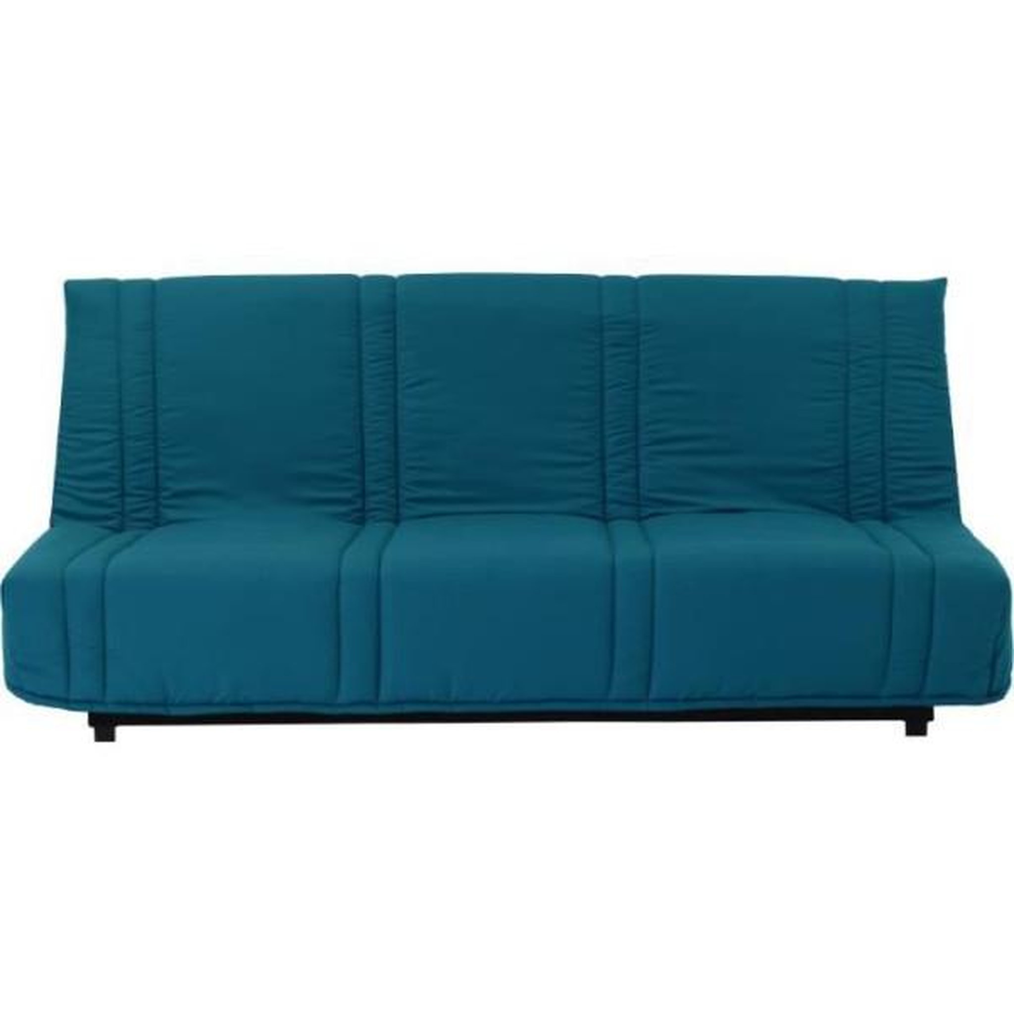 MARKET24 Banquette clic clac 3 places - Bleu canard - 100% coton - L 193 x P 92 cm - LENA