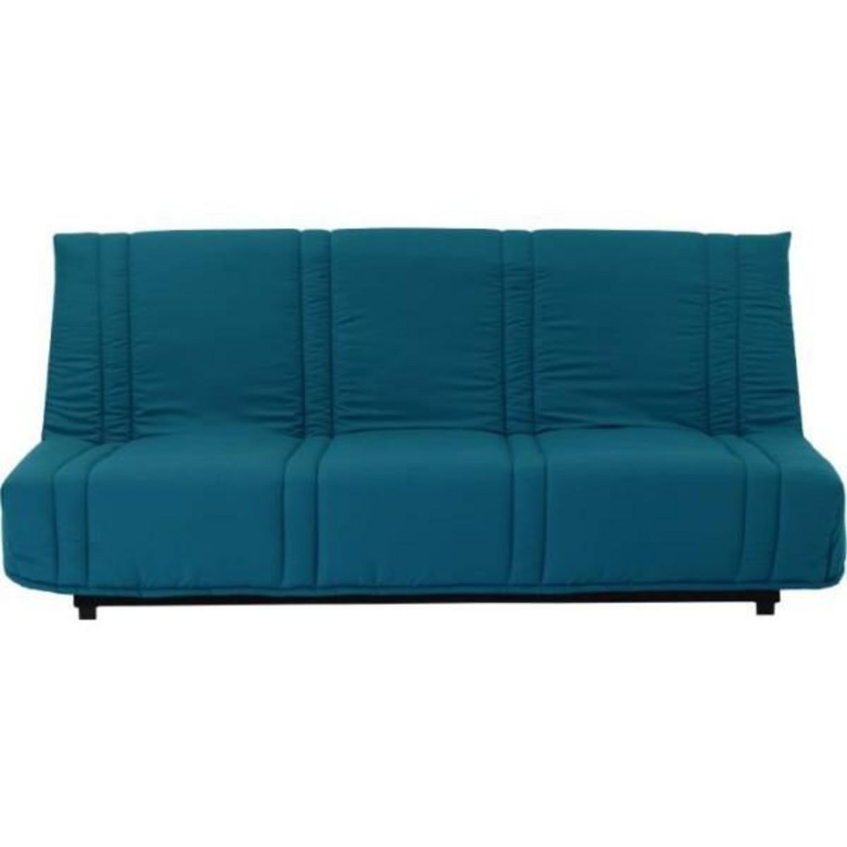 MARKET24 Banquette clic clac 3 places - Bleu canard - 100% coton - L 193 x P 92 cm - LENA