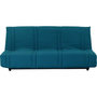 Voir la diapositive 1 : MARKET24 Banquette clic clac 3 places - Bleu canard - 100% coton - L 193 x P 92 cm - LENA