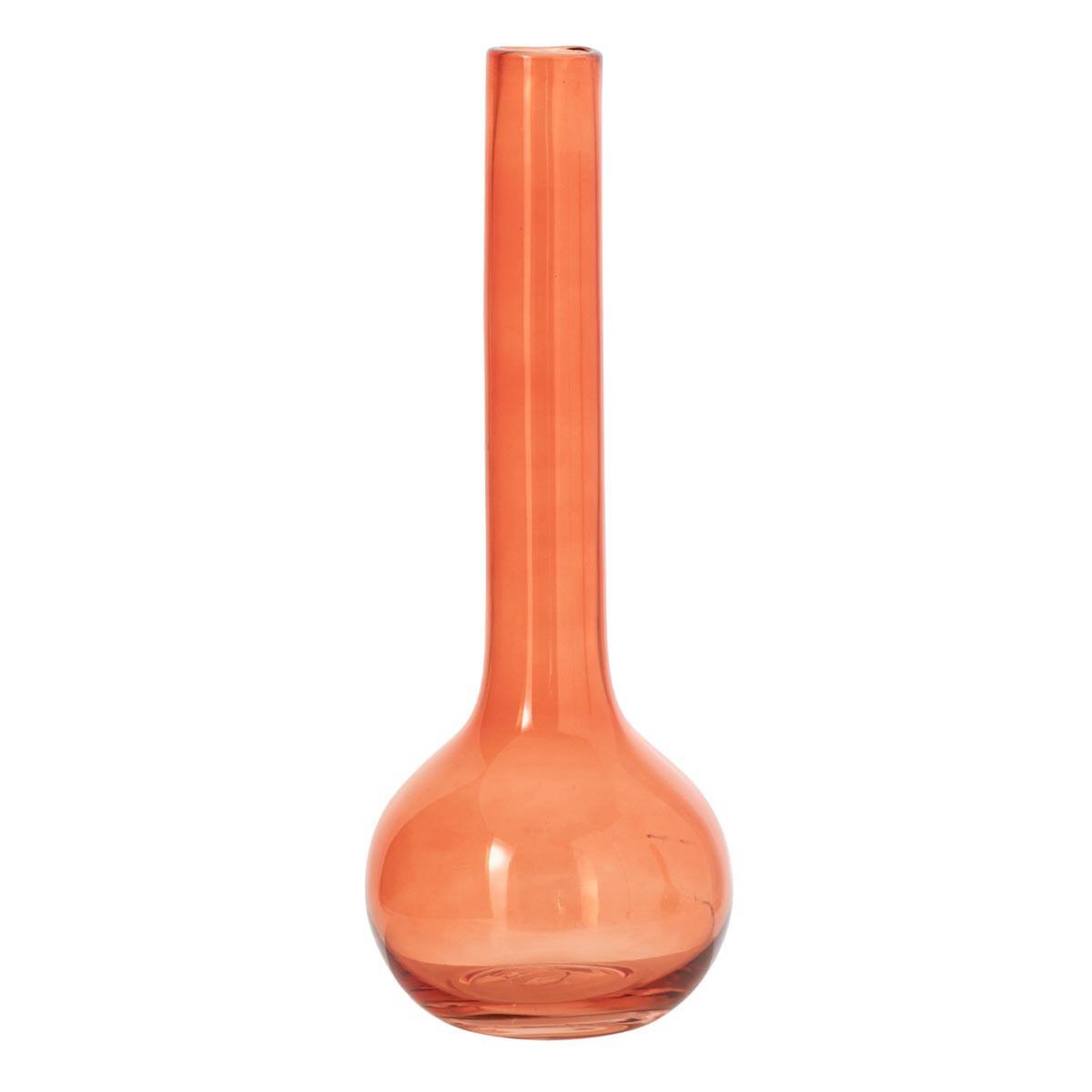 J-LINE Vase soliflore en verre  kyoto  46cm orange