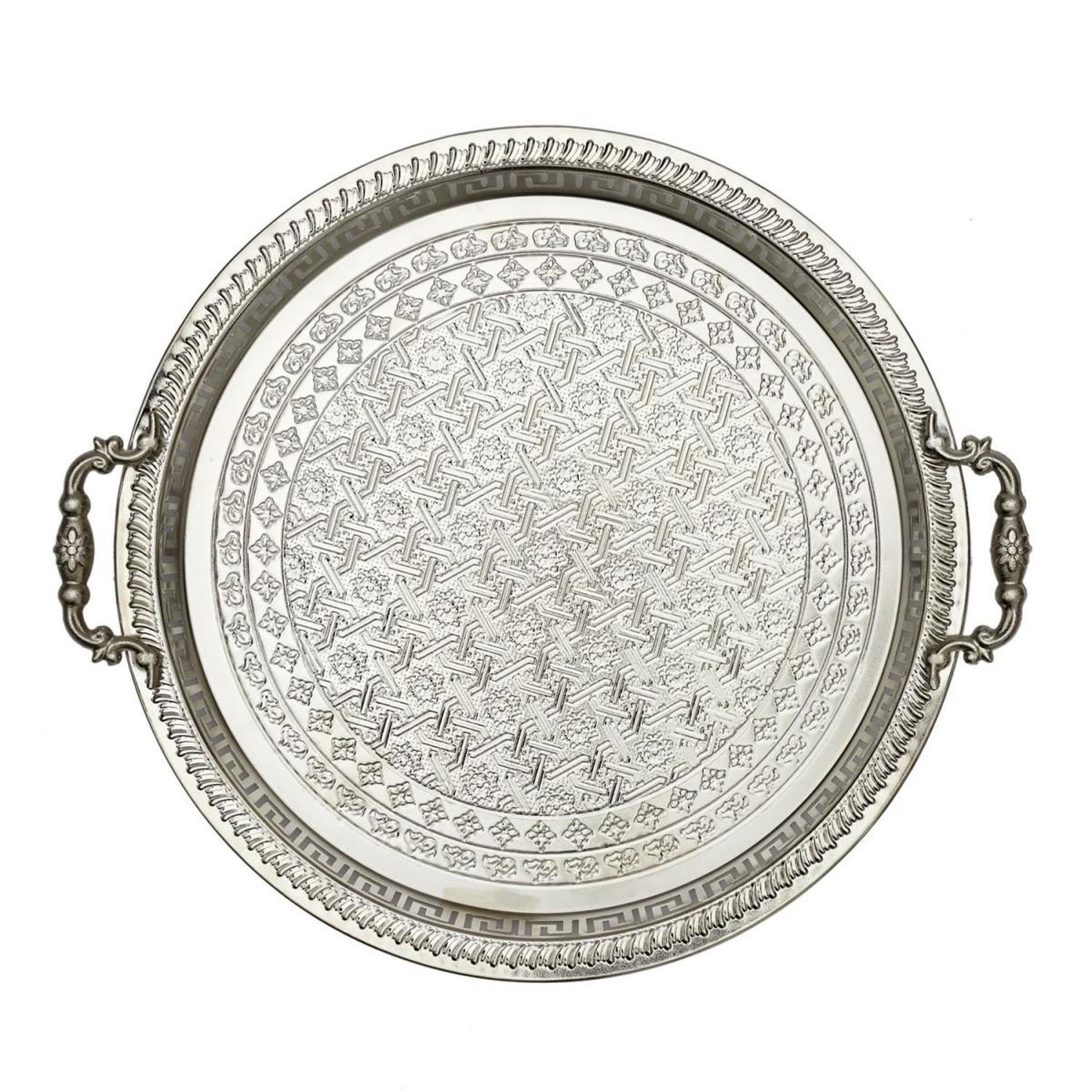 The Home Deco Factory Plat de Présentation  Kitchen  42cm Argent