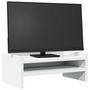 Voir la diapositive 3 : VIDAXL Support de moniteur blanc 42x24x16 cm bois d ingénierie