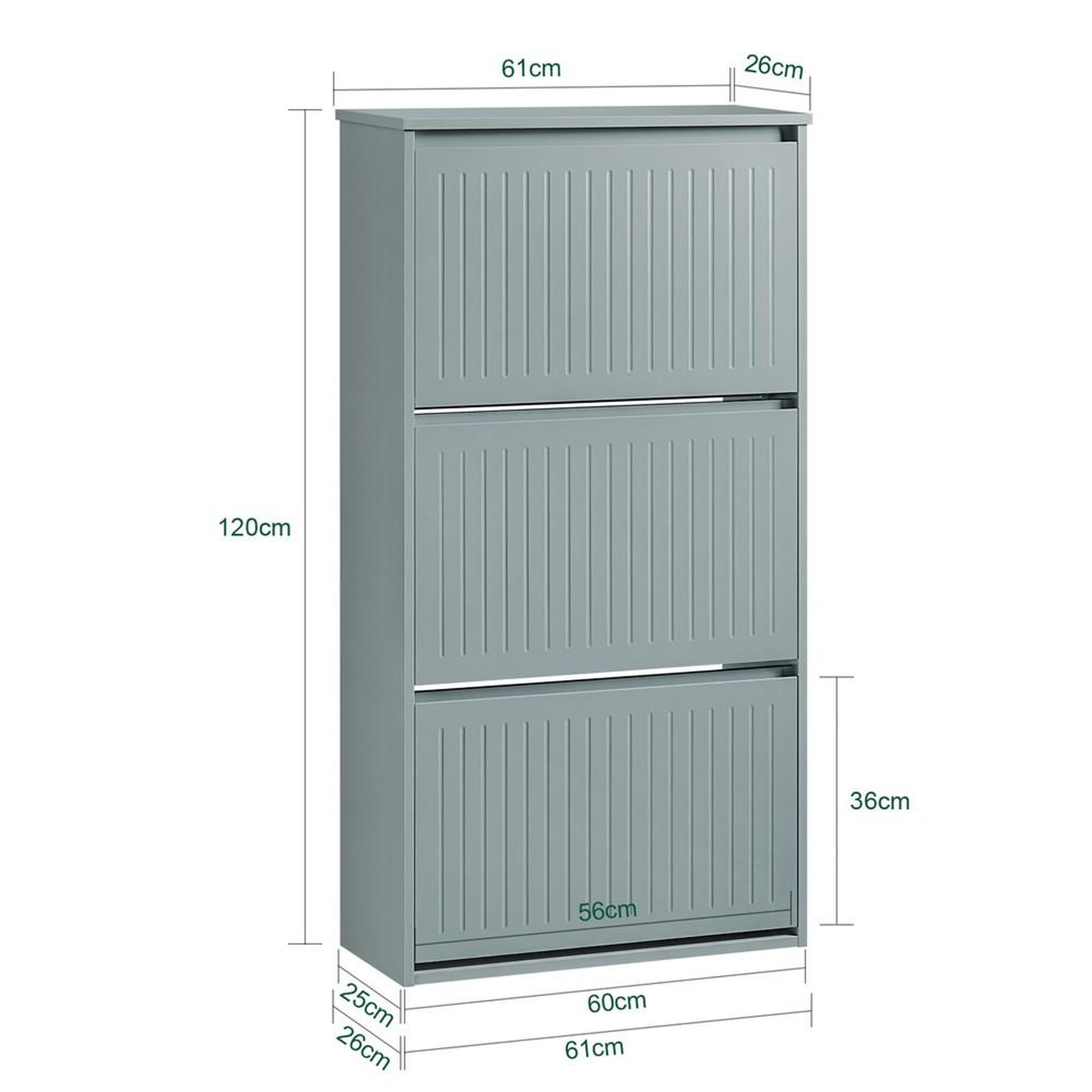 Voir la diapositive 3 : SOBUY SoBuy - Meuble À Chaussures 3 portes - Moderne - FSR165-H