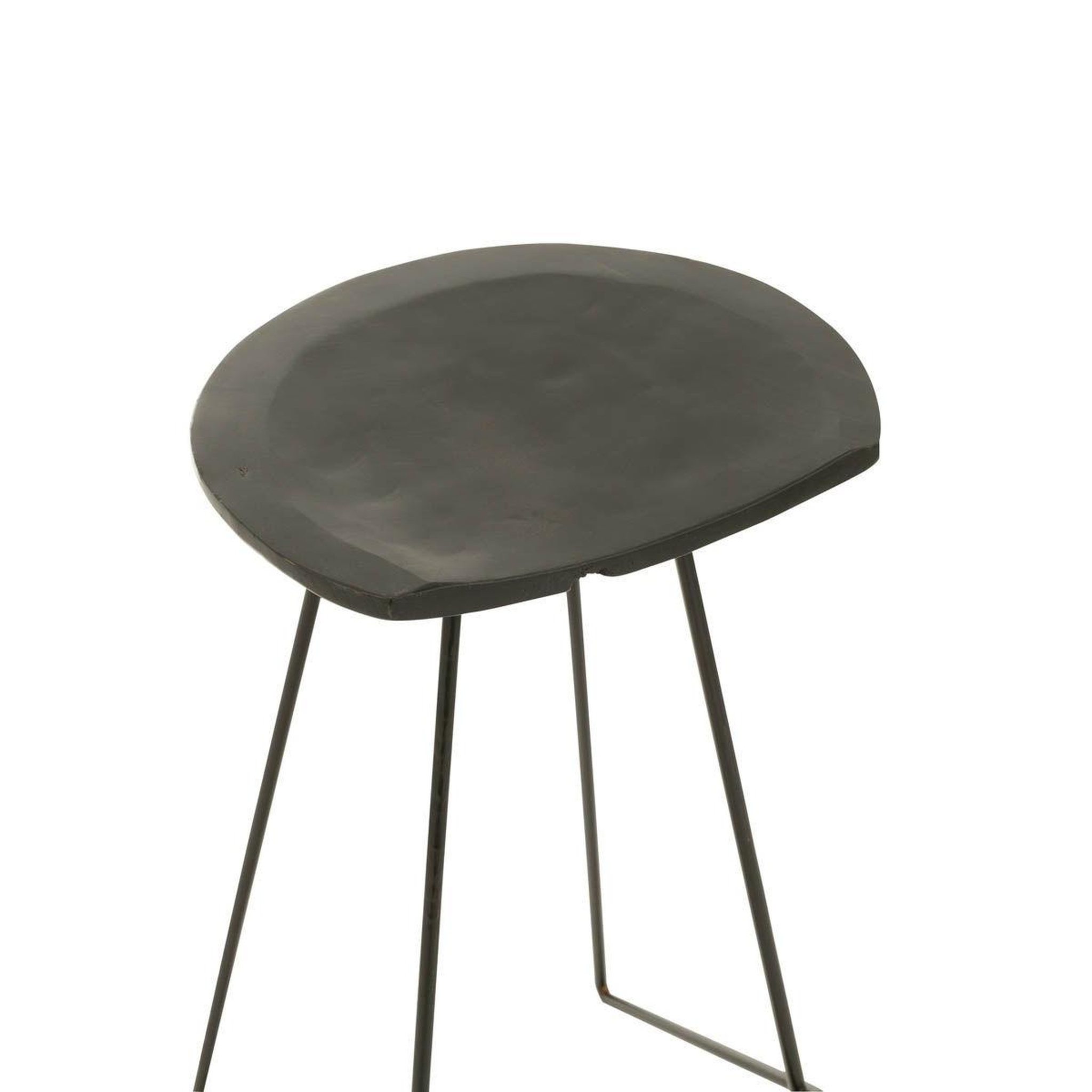 Voir la diapositive 5 : J-LINE Tabouret de bar en bois  winfred  70cm noir