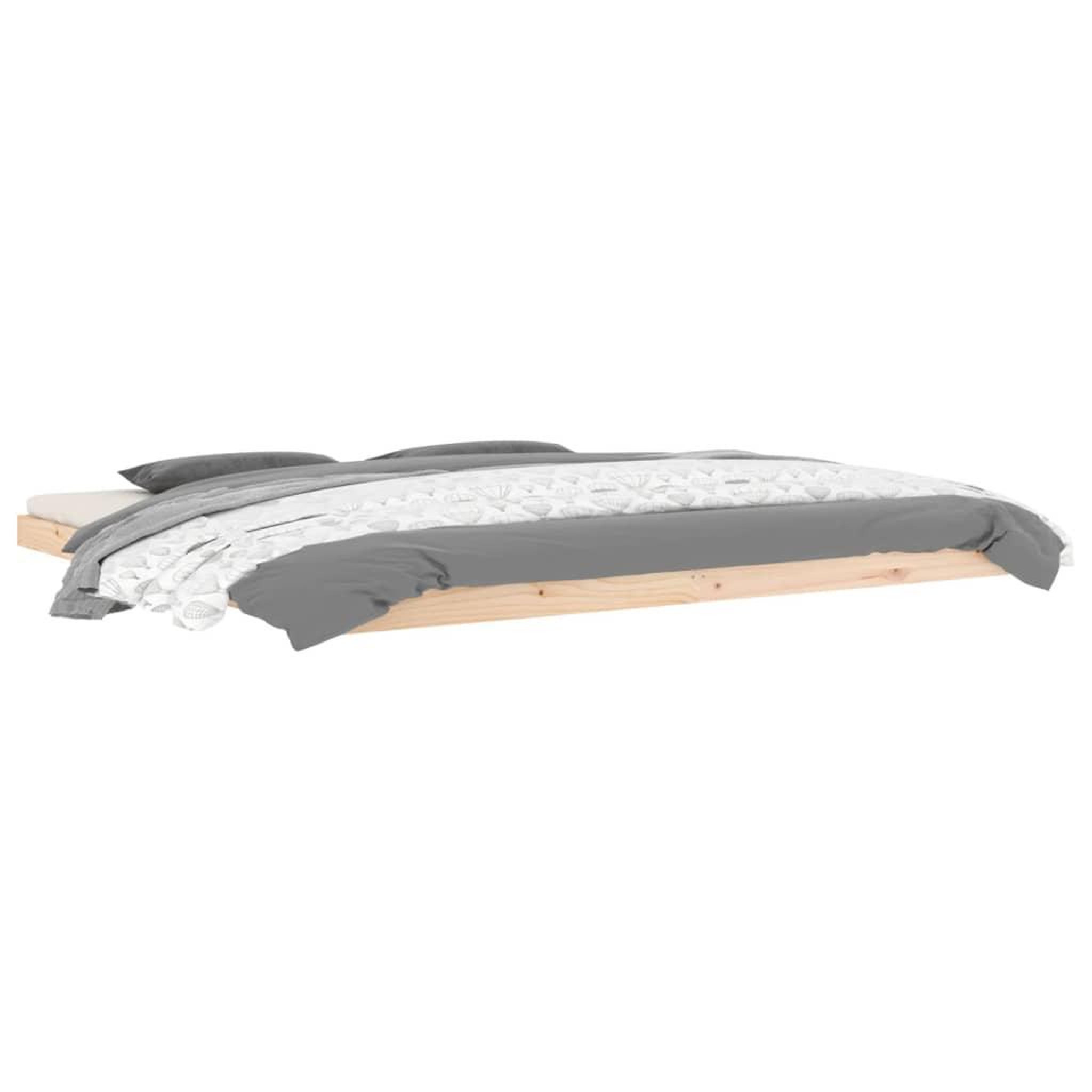 Voir la diapositive 3 : VIDAXL Cadre de lit sans matelas 200x200 cm bois massif de pin