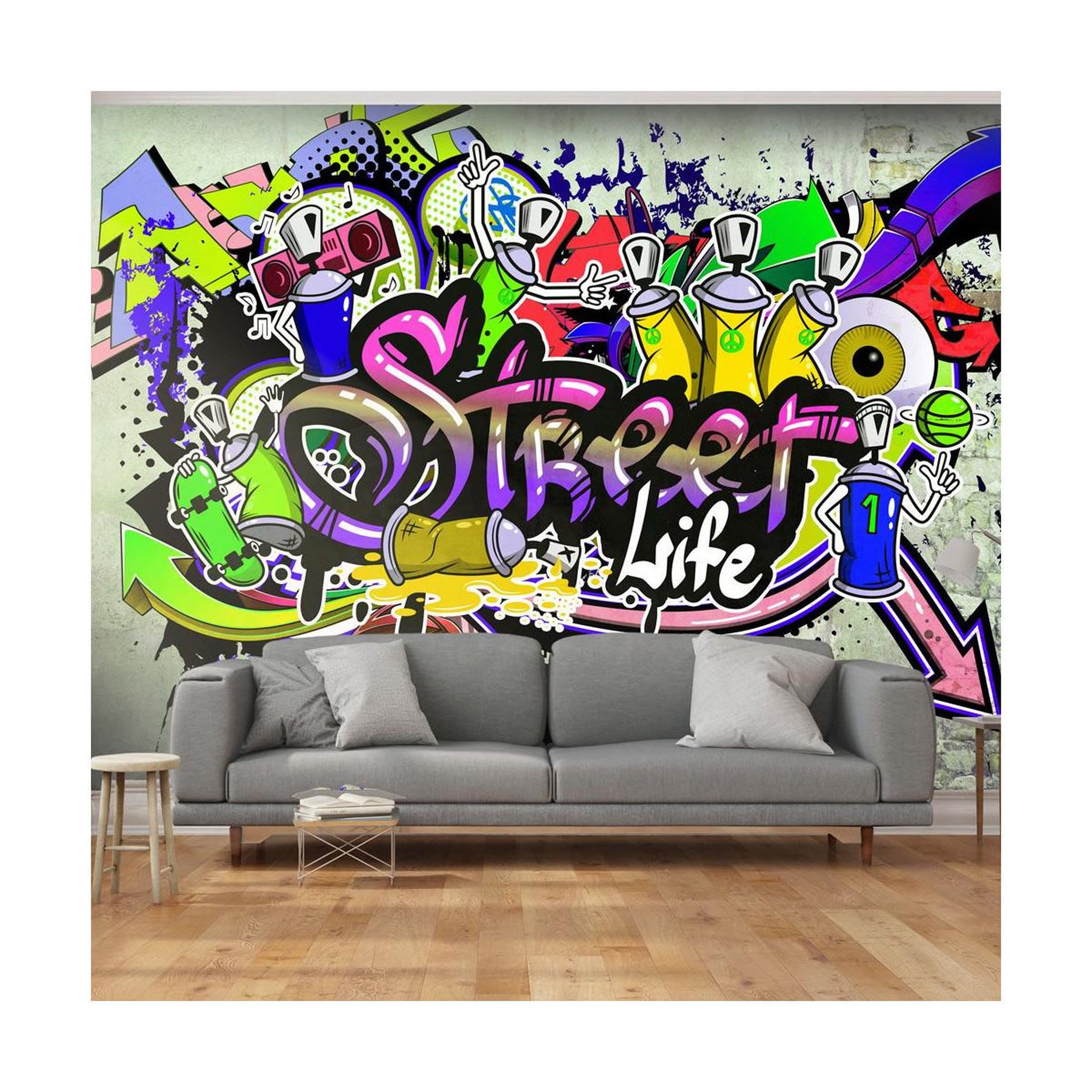 Paris Prix Papier peint  colourful cooperation. Coloris disponibles : Multicolore