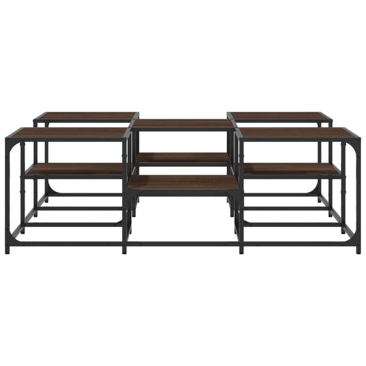 VIDAXL Table basse chene marron 121x121x40 cm bois d'ingenierie