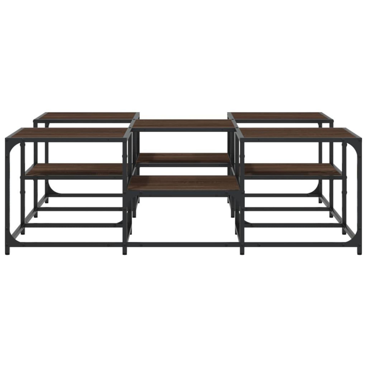VIDAXL Table basse chene marron 121x121x40 cm bois d'ingenierie