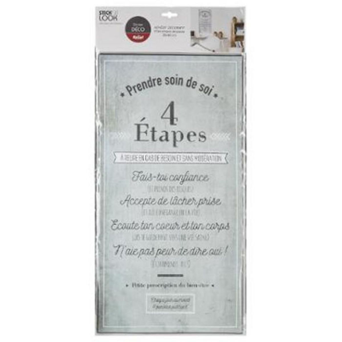 Stick'n Look Sticker Relief  Soin de Soi  32x60cm Gris