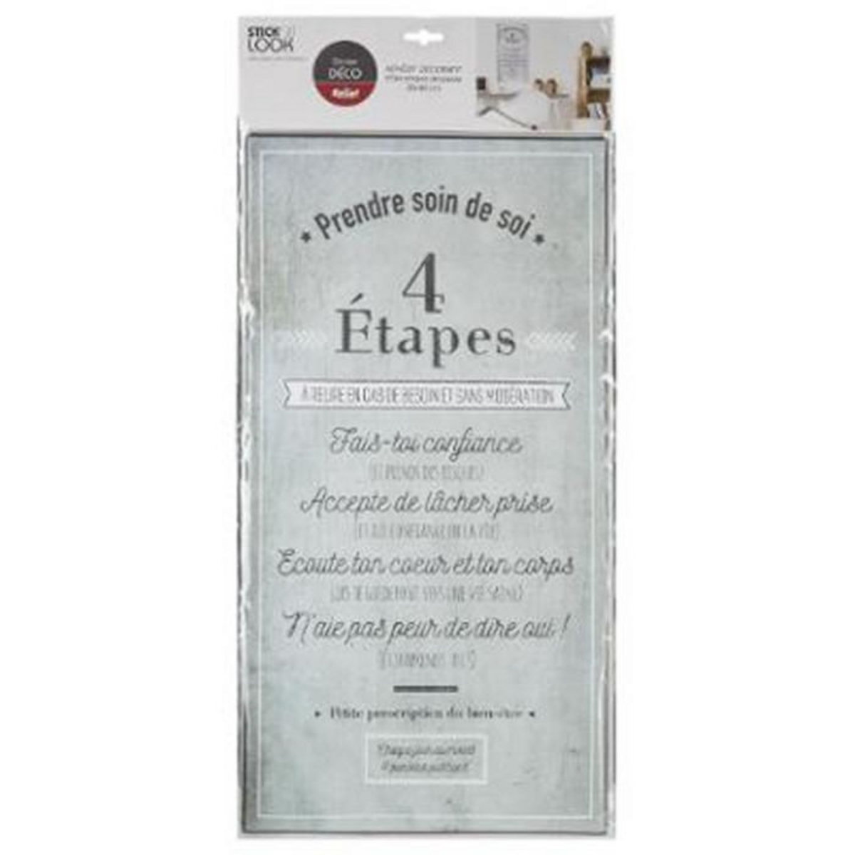 Stick'n Look Sticker Relief  Soin de Soi  32x60cm Gris