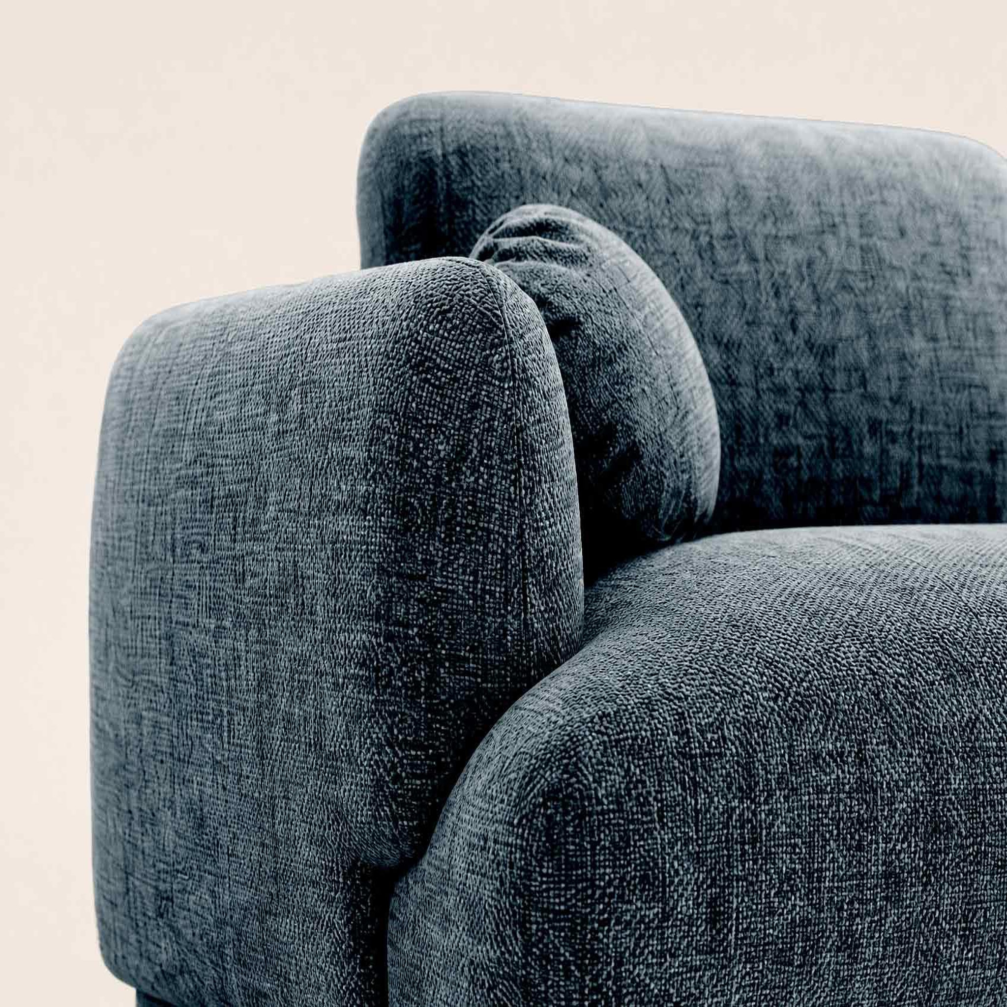 Voir la diapositive 4 : BEST MOBILIER Pietro - canapé droit 3 places en tissu texturé