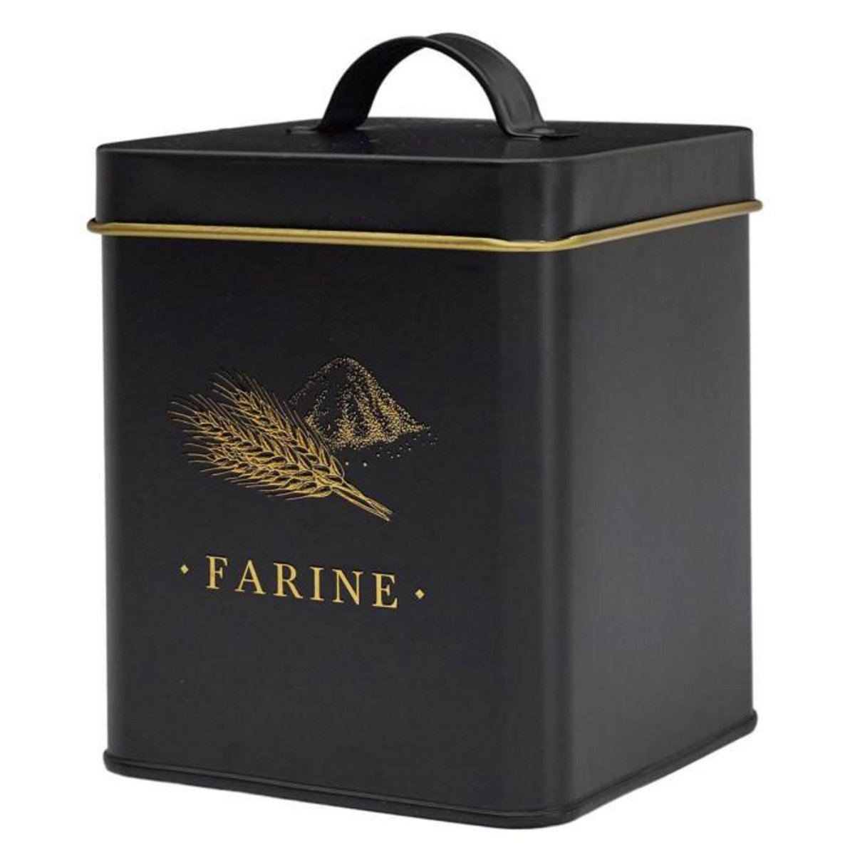 Paris Prix Boîte à Farine en Métal  Lounge  19cm Noir