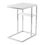 Voir la diapositive 1 : Paris Prix Table d'Appoint Design  Lucilla  60cm Blanc & Argent