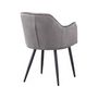Voir la diapositive 4 : Habitat et Jardin Lot de 2 chaises  Velma  en velours avec accoudoirs - Gris