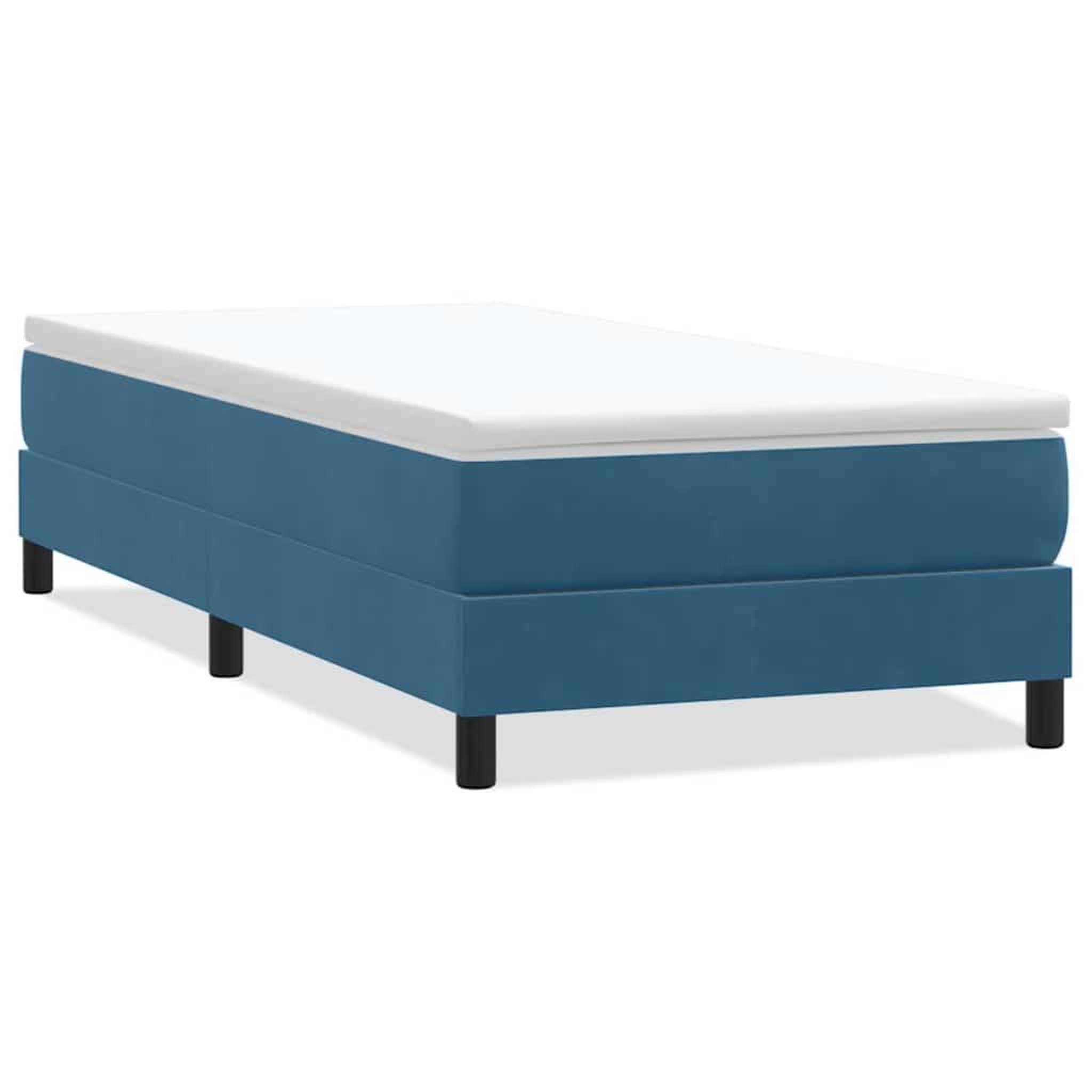 Voir la diapositive 2 : VIDAXL Sommier a lattes de lit sans matelas bleu fonce 100x210 cm