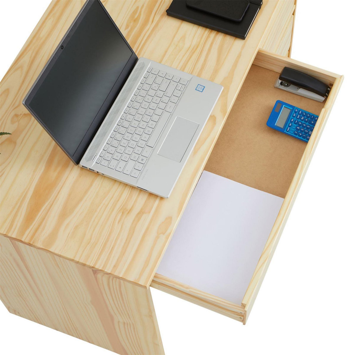 IDIMEX Bureau en pin massif HUGO