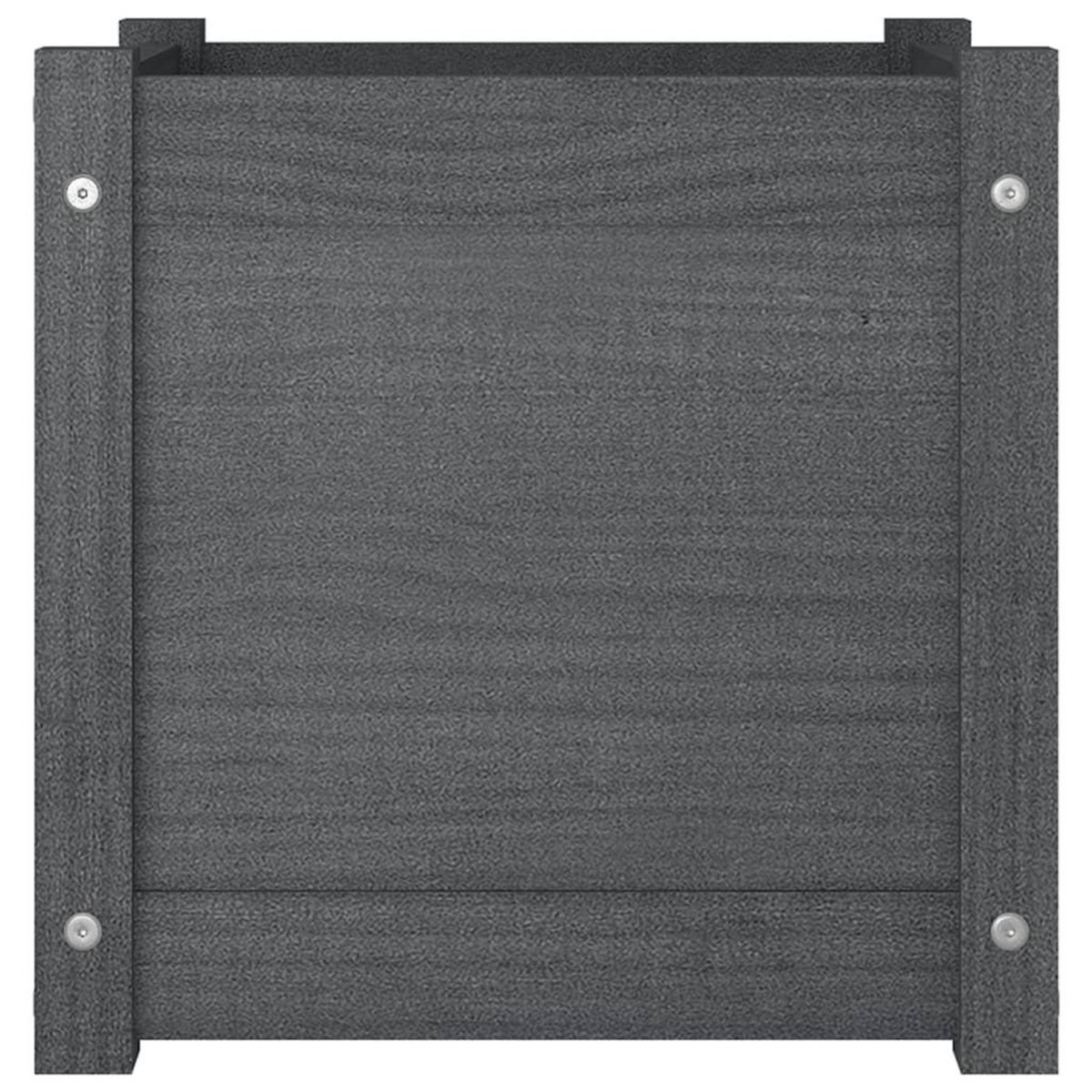 VIDAXL Jardiniere Gris 40x40x40 cm Bois de pin massif