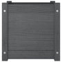 Voir la diapositive 4 : VIDAXL Jardiniere Gris 40x40x40 cm Bois de pin massif