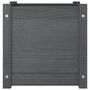 Voir la diapositive 4 : VIDAXL Jardiniere Gris 40x40x40 cm Bois de pin massif