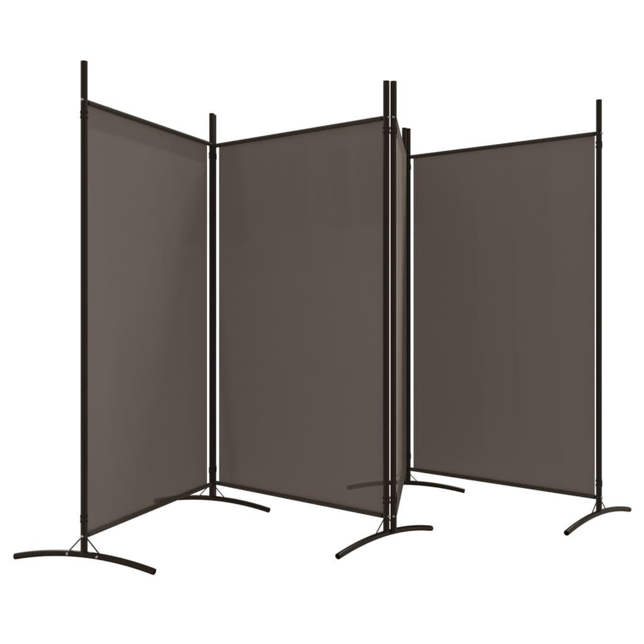 Voir la diapositive 4 : VIDAXL Cloison de separation 4 panneaux Anthracite 346x180 cm Tissu