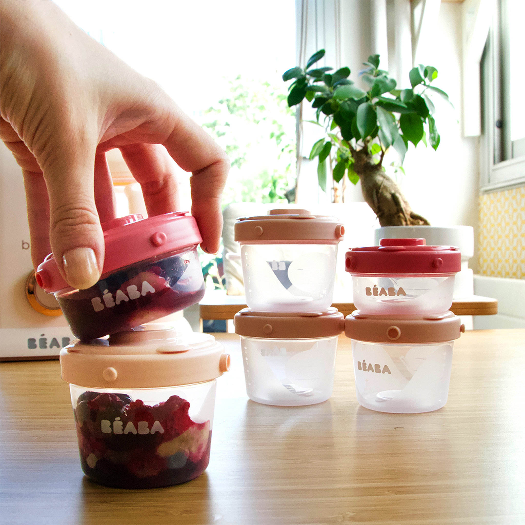 Voir la diapositive 4 : BEABA Lot de 6 portions clip 1er âge 60ml / 120ml