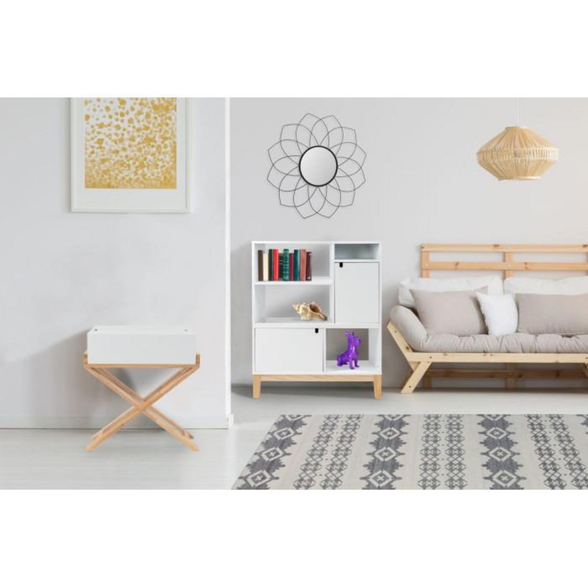 Paris Prix Table d'Appoint Design  Valérie  58cm Blanc