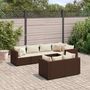 Voir la diapositive 1 : VIDAXL Salon de jardin avec coussins 7 pcs marron resine tressee