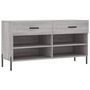 Voir la diapositive 2 : VIDAXL Banc à chaussures sonoma gris 102x35x55 cm bois d ingénierie