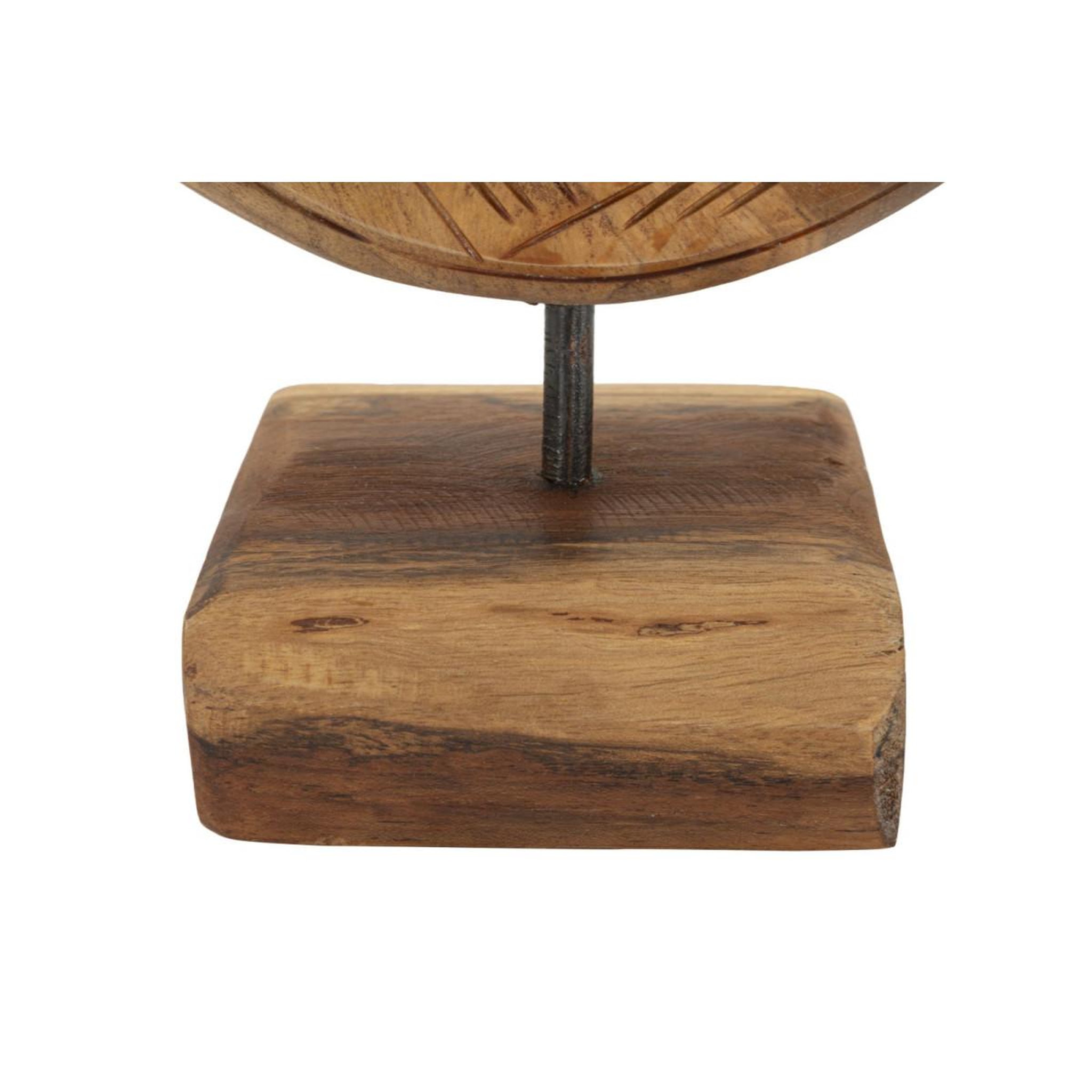 Voir la diapositive 5 : Paris Prix Objet déco rond en teck  dorat  28cm naturel