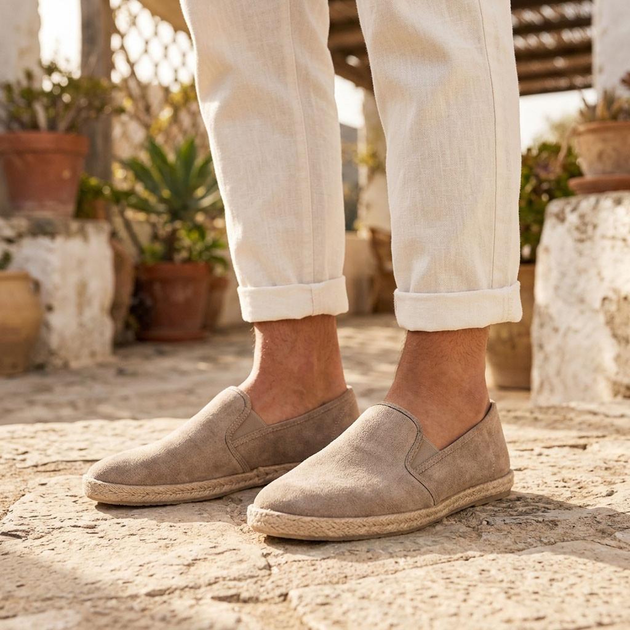 Voir la diapositive 2 : OZABI OZABI Espadrilles homme élégantes été slip-on style chic décontracté