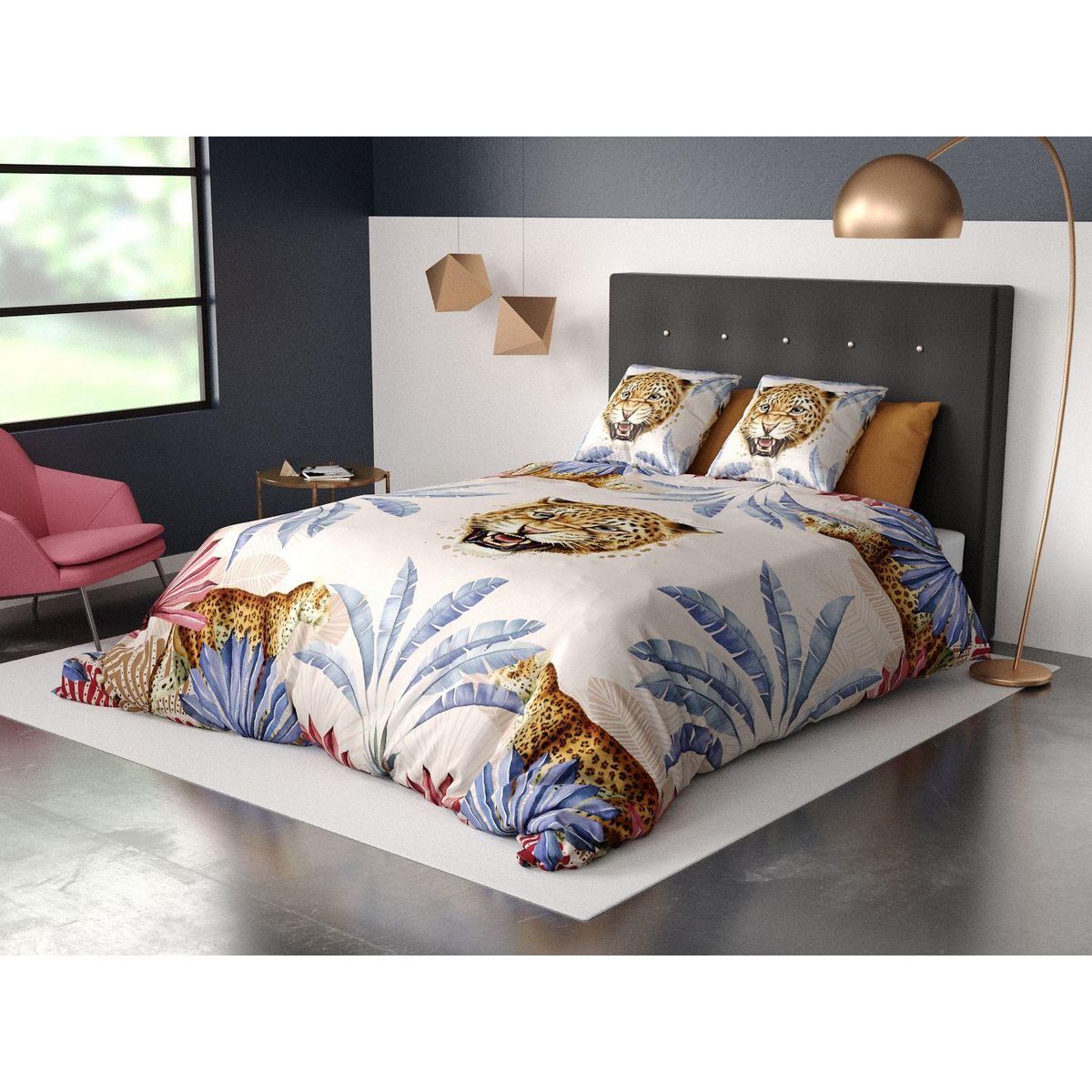 Les Ateliers du Linge Parure De Couette 3pcs 260x240cm 100% Coton 47 Fils/cm2-java