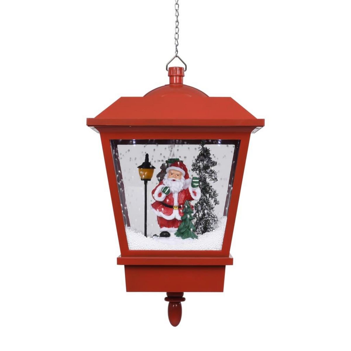 VIDAXL Lampe suspendue de Noël lumiere LED Pere Noël Rouge 27x27x45 cm