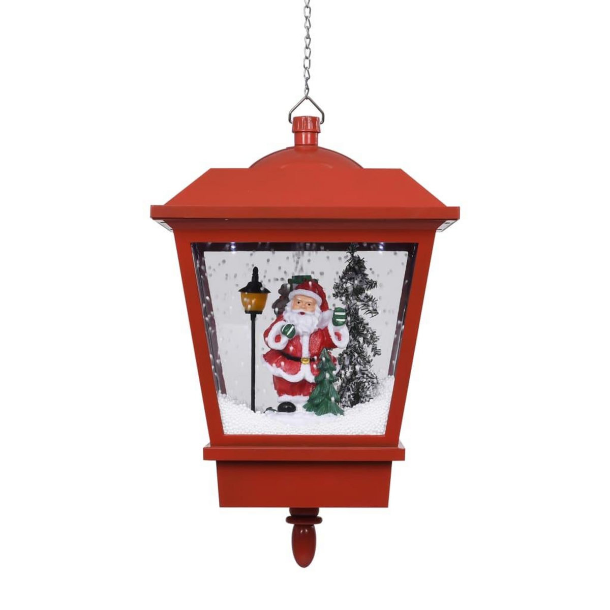 VIDAXL Lampe suspendue de Noël lumiere LED Pere Noël Rouge 27x27x45 cm