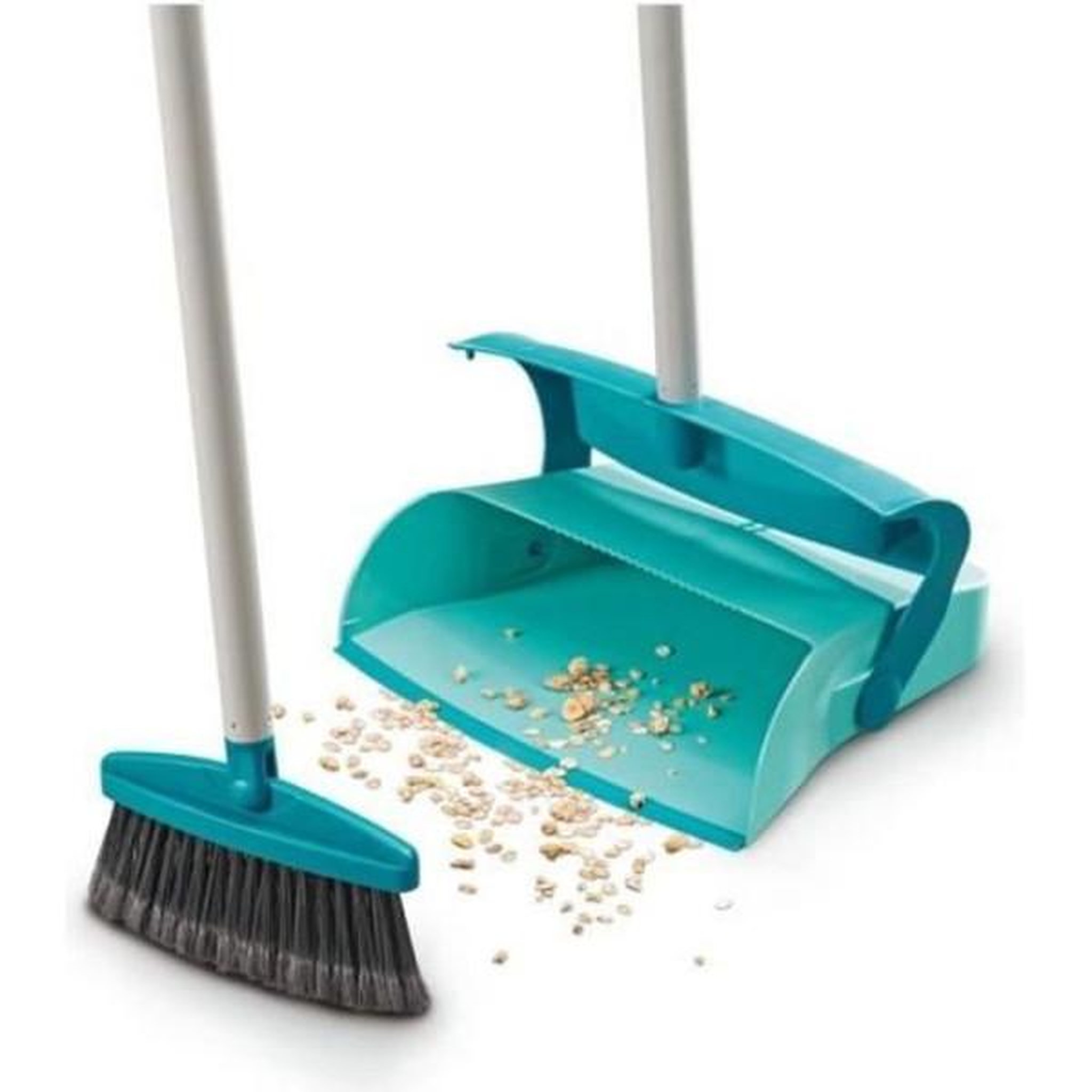 Leifheit Kit de balayage avec manche 110cm et pelle a poussiere Leifheit 41405, balai avec articulation et pelle a poussiere extra-grande