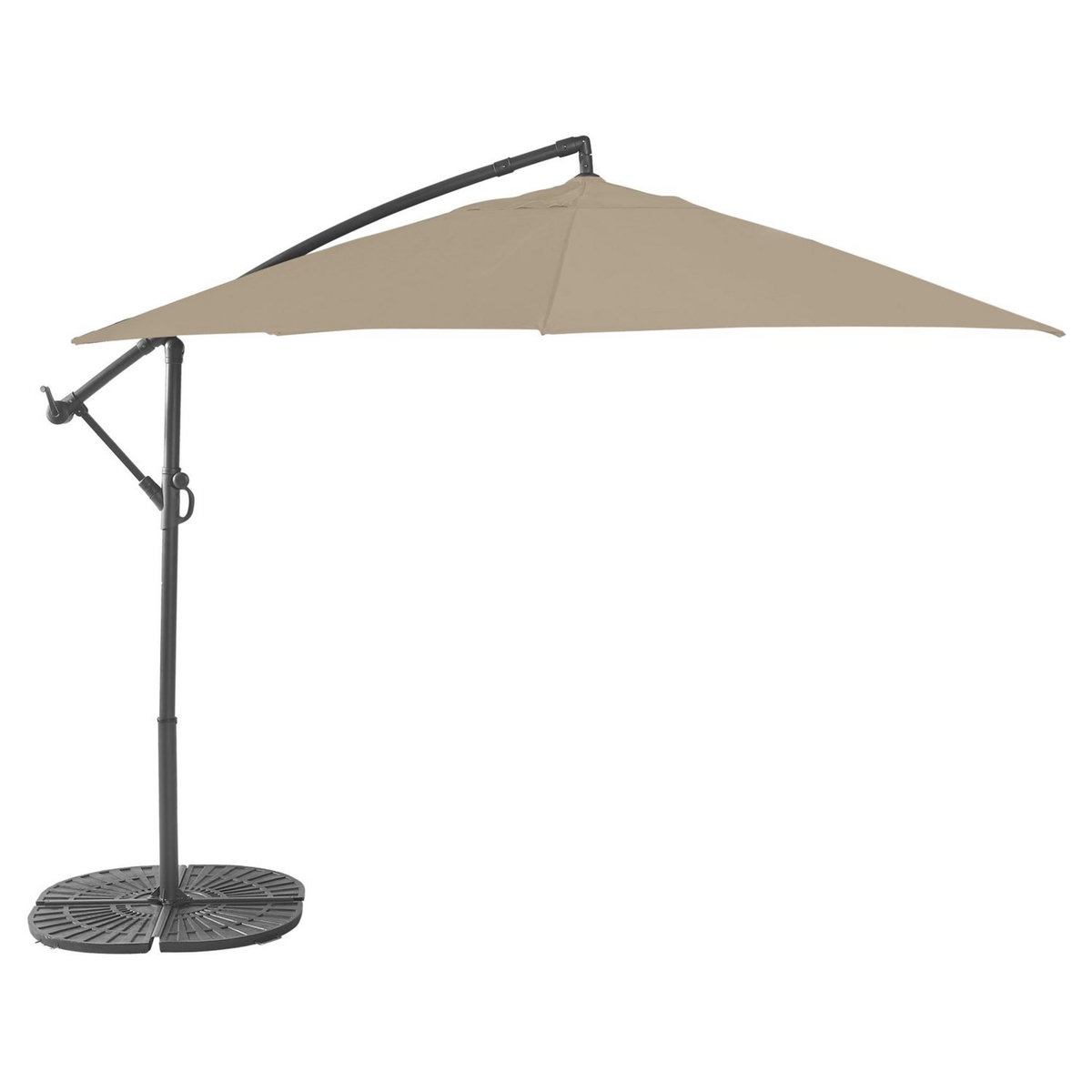 GARDENSTAR Parasol déporté rectangulaire gris argent IMERO 