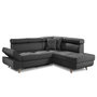 Voir la diapositive 1 : BEST MOBILIER Linea - canapé d'angle droit convertible - 5 places - avec têtières