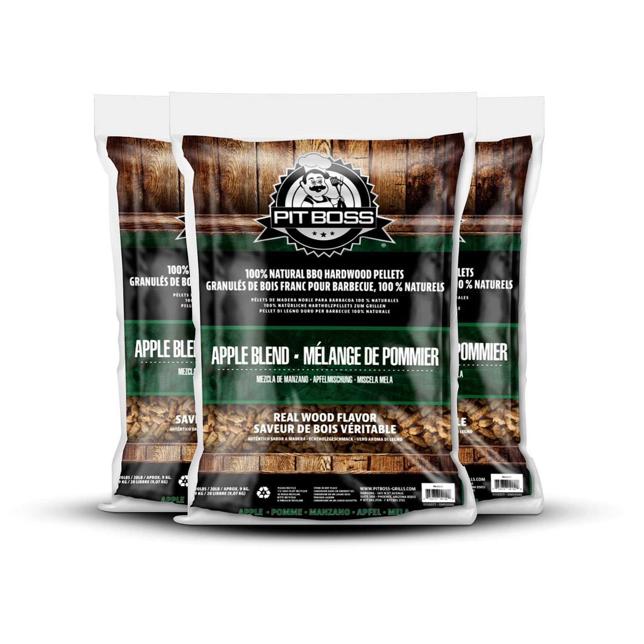 Voir la diapositive 1 : PIT BOSS Lot de 3 sacs de pellets pour barbecue - 27 kg