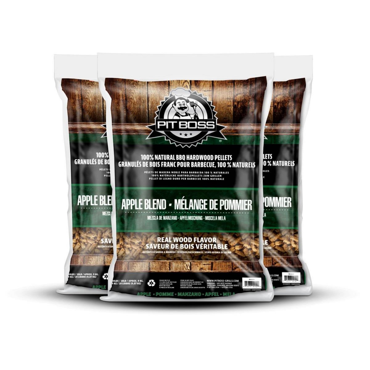 PIT BOSS Lot de 3 sacs de pellets pour barbecue - 27 kg