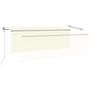 Voir la diapositive 4 : VIDAXL Auvent automatique et store capteur de vent et LED 4x3 m Creme