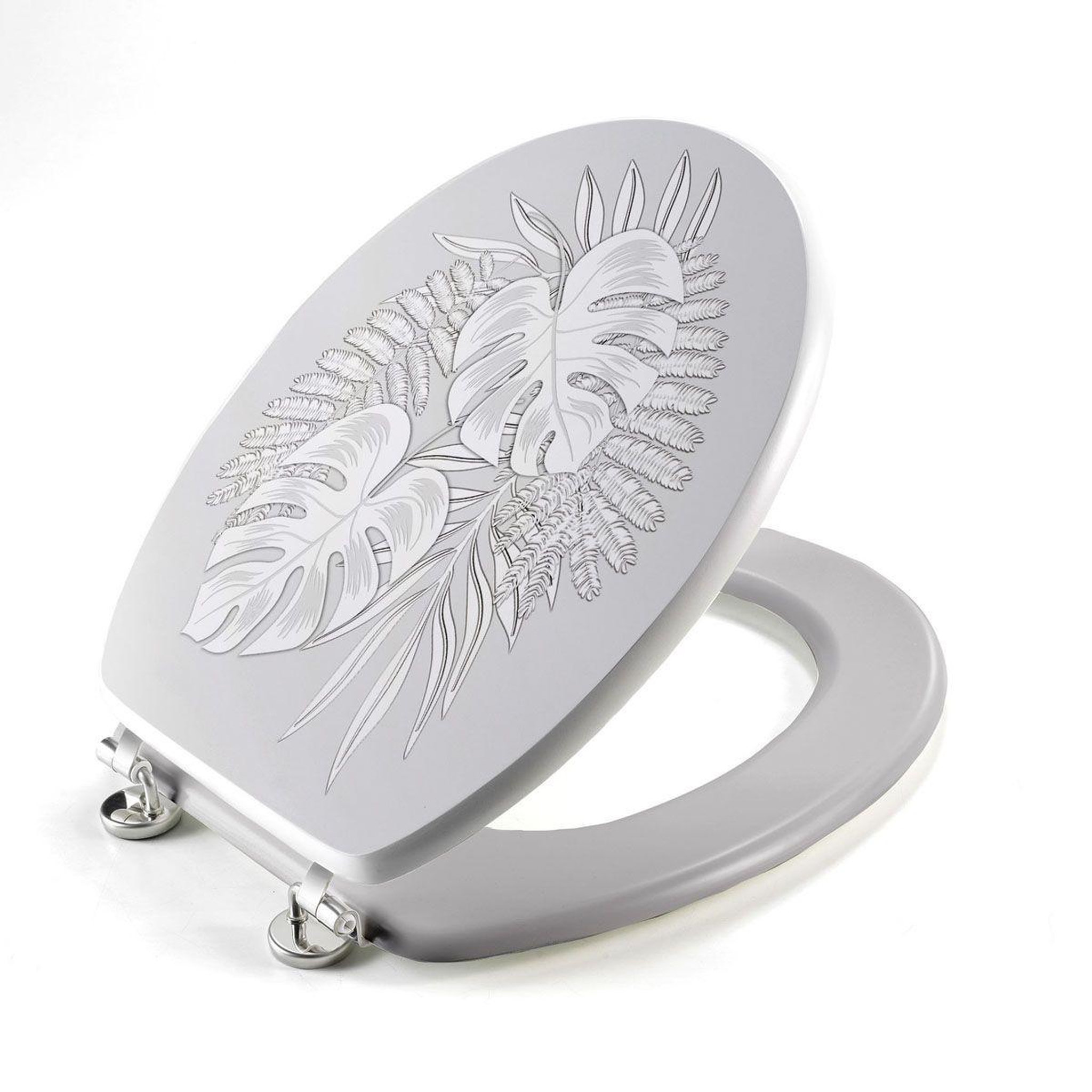 Voir la diapositive 3 : Douceur d'Intérieur Abattant wc imprimé  amber  46cm gris