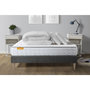 Voir la diapositive 1 : SEPTNUITS Pack matelas Memo + sommier kit gris + 2 oreillers mémoire de forme