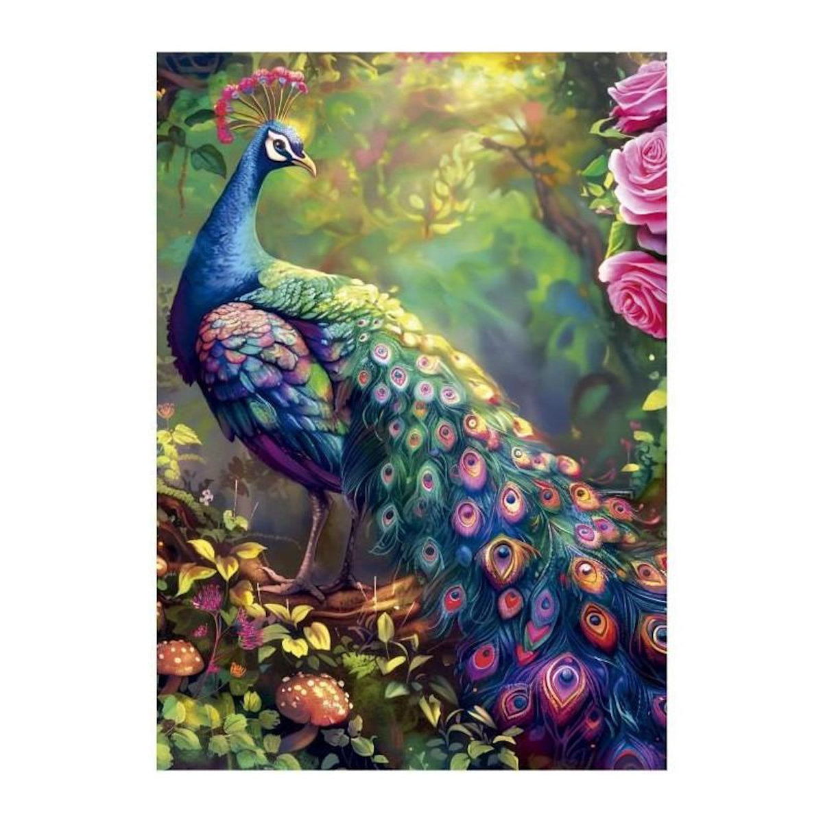 EDUCA Puzzle 1000 pièces – Jardin de Paons – 68 x 48 cm – Educa – Adulte dès 12 ans