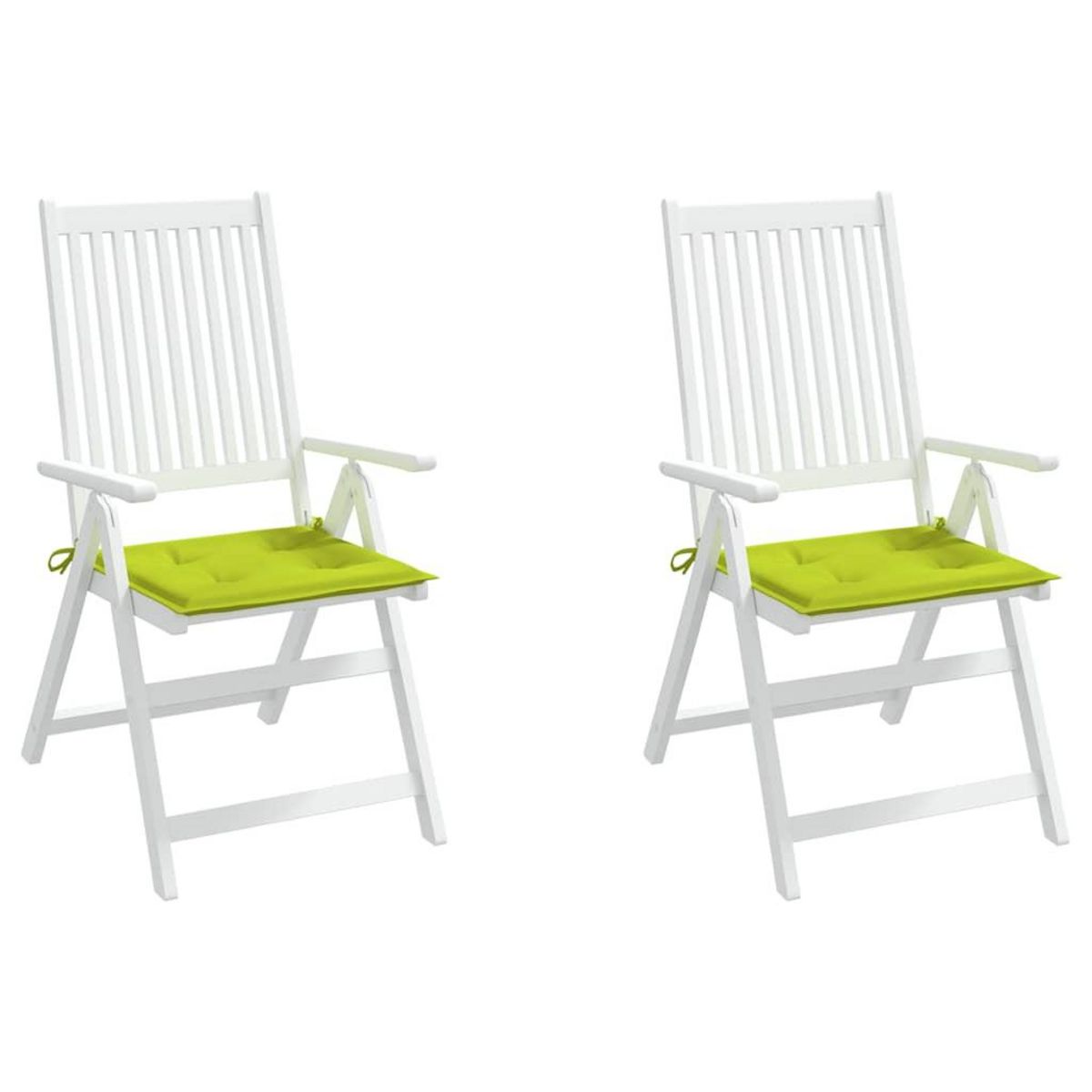 VIDAXL Coussins de chaise de jardin lot de 2 vert vif 50x50x3 cm