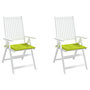 Voir la diapositive 4 : VIDAXL Coussins de chaise de jardin lot de 2 vert vif 50x50x3 cm