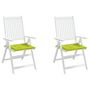 Voir la diapositive 4 : VIDAXL Coussins de chaise de jardin lot de 2 vert vif 50x50x3 cm