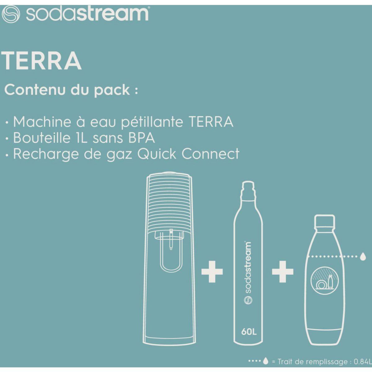 SODASTREAM Machine à soda TERRA Blanche Promo France