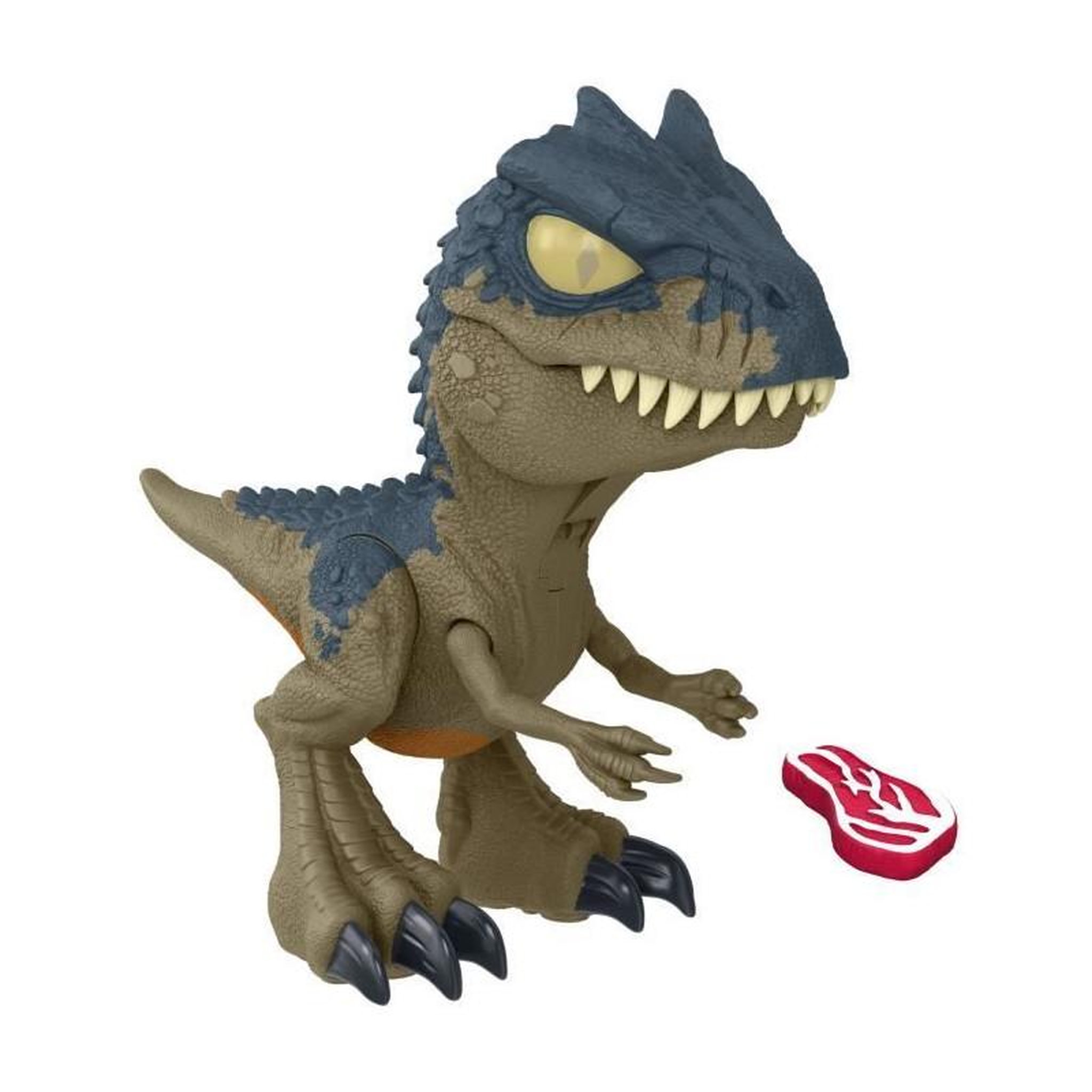 Voir la diapositive 2 : MATTEL Jurassic World : Chomp Chomp-Allosaurus Méga Rugissement-figurine de dinosaure HVB45